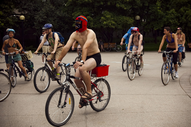 Last Saturday's Naked Bike Ride In Ottawa